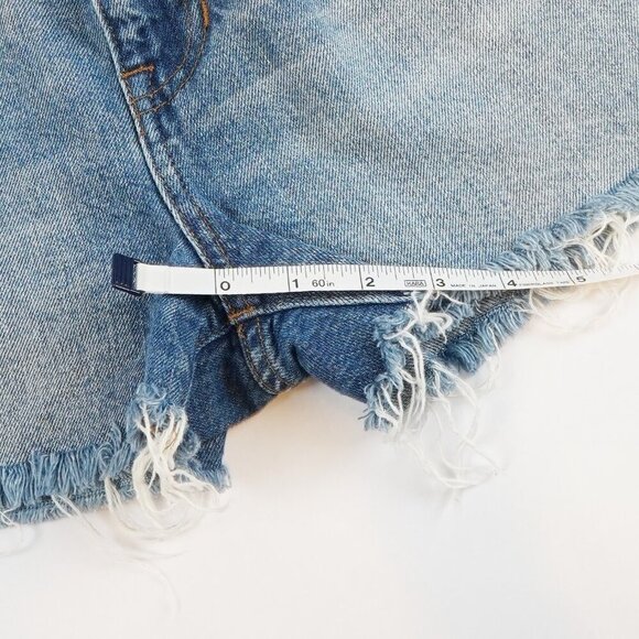 Madewell The Dadjean Denim Cutoff Jean Short Medium Wash  - Size 27 - Picture 7 of 7